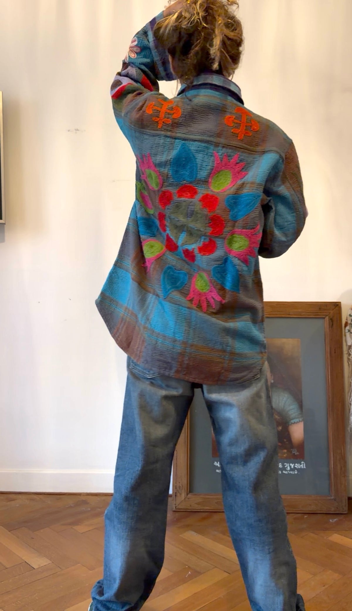 VESTE KANTHA BRODEE PURPLE & BLUE