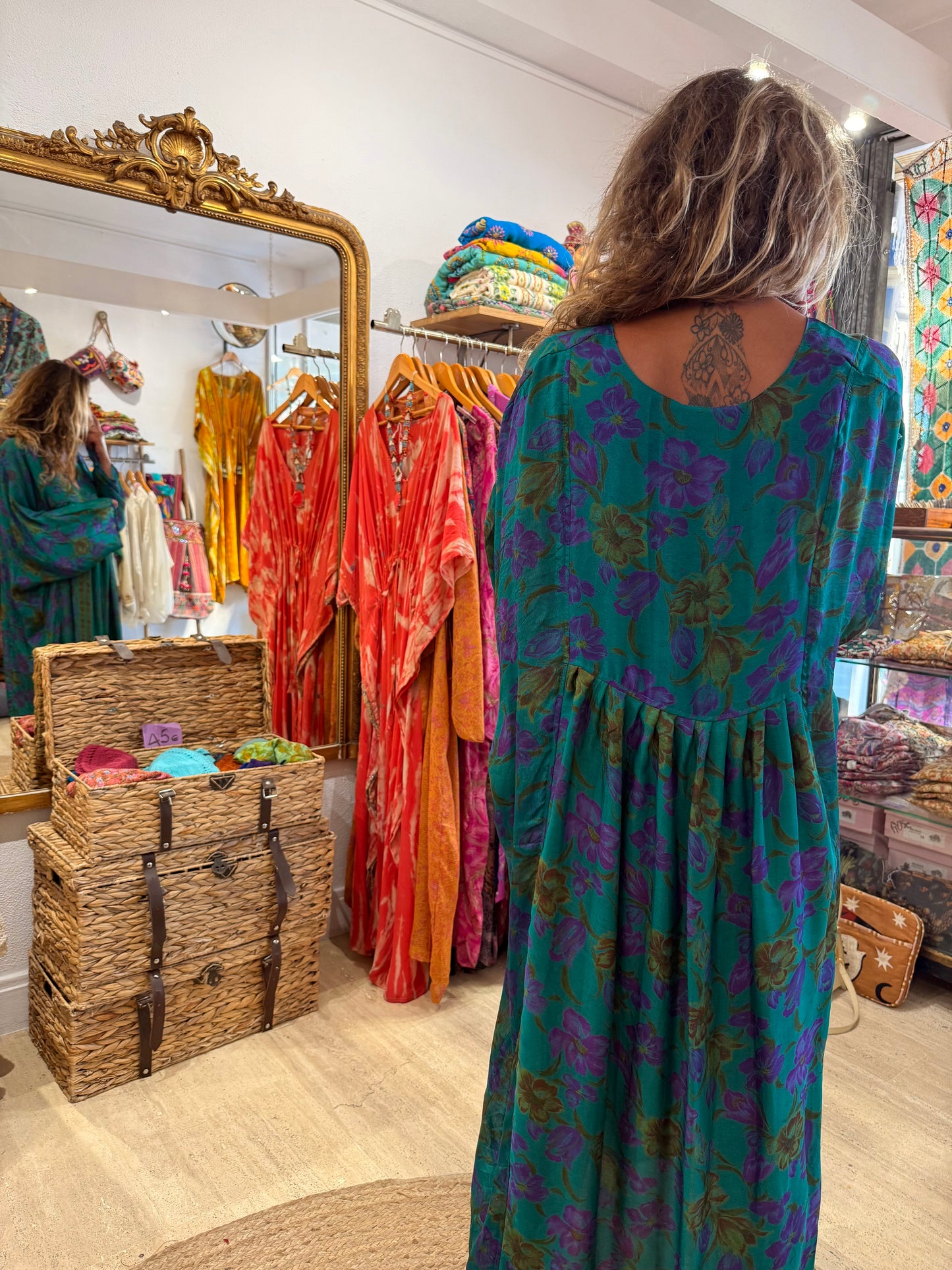 Silk Dress Green