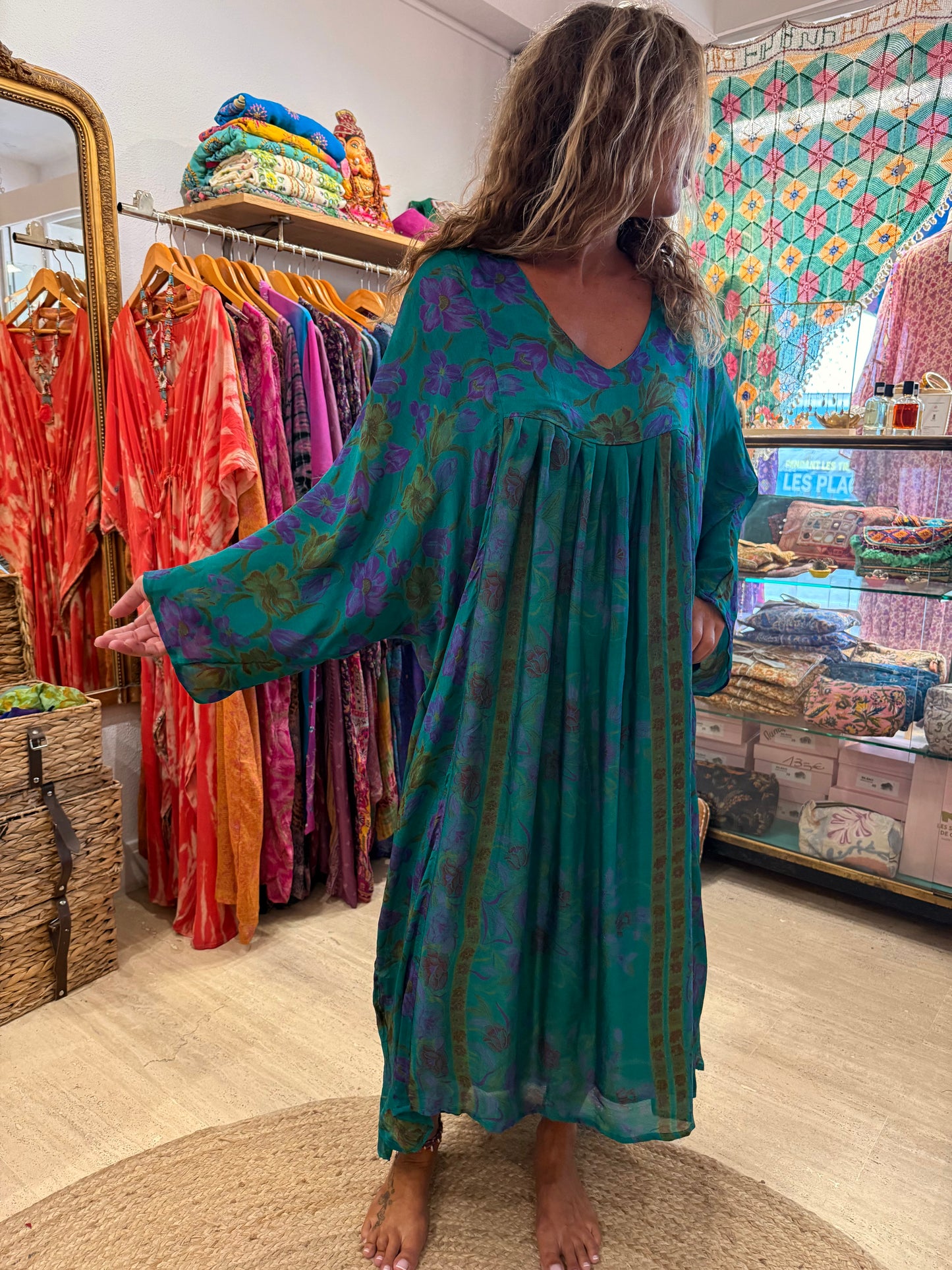 Silk Dress Green