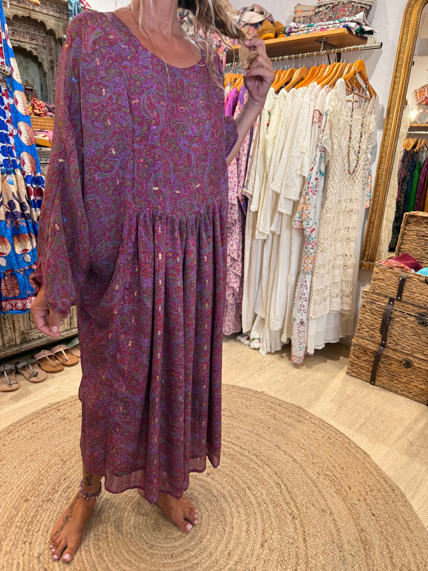 Silk Dress Purple