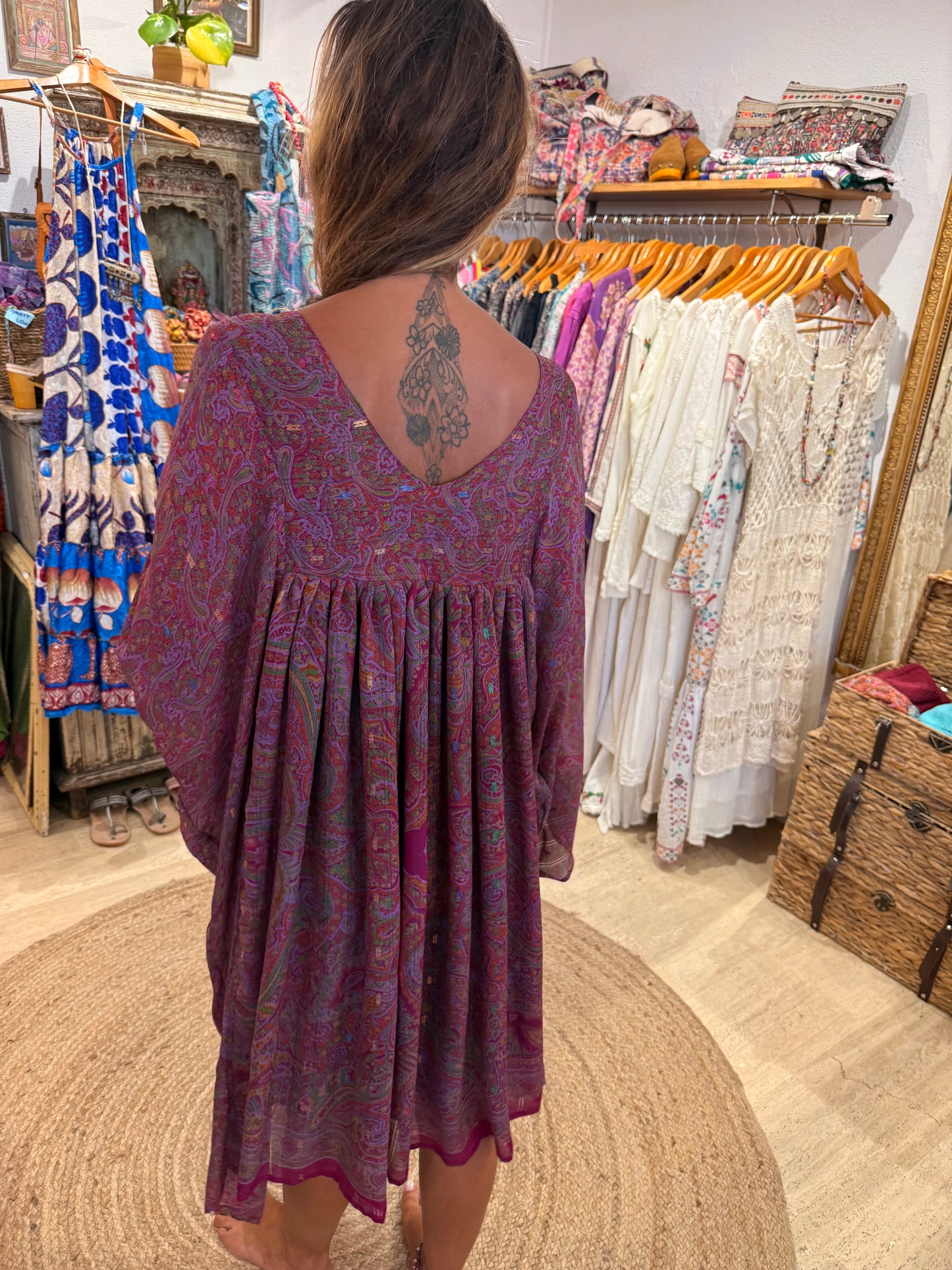 Silk Dress Purple
