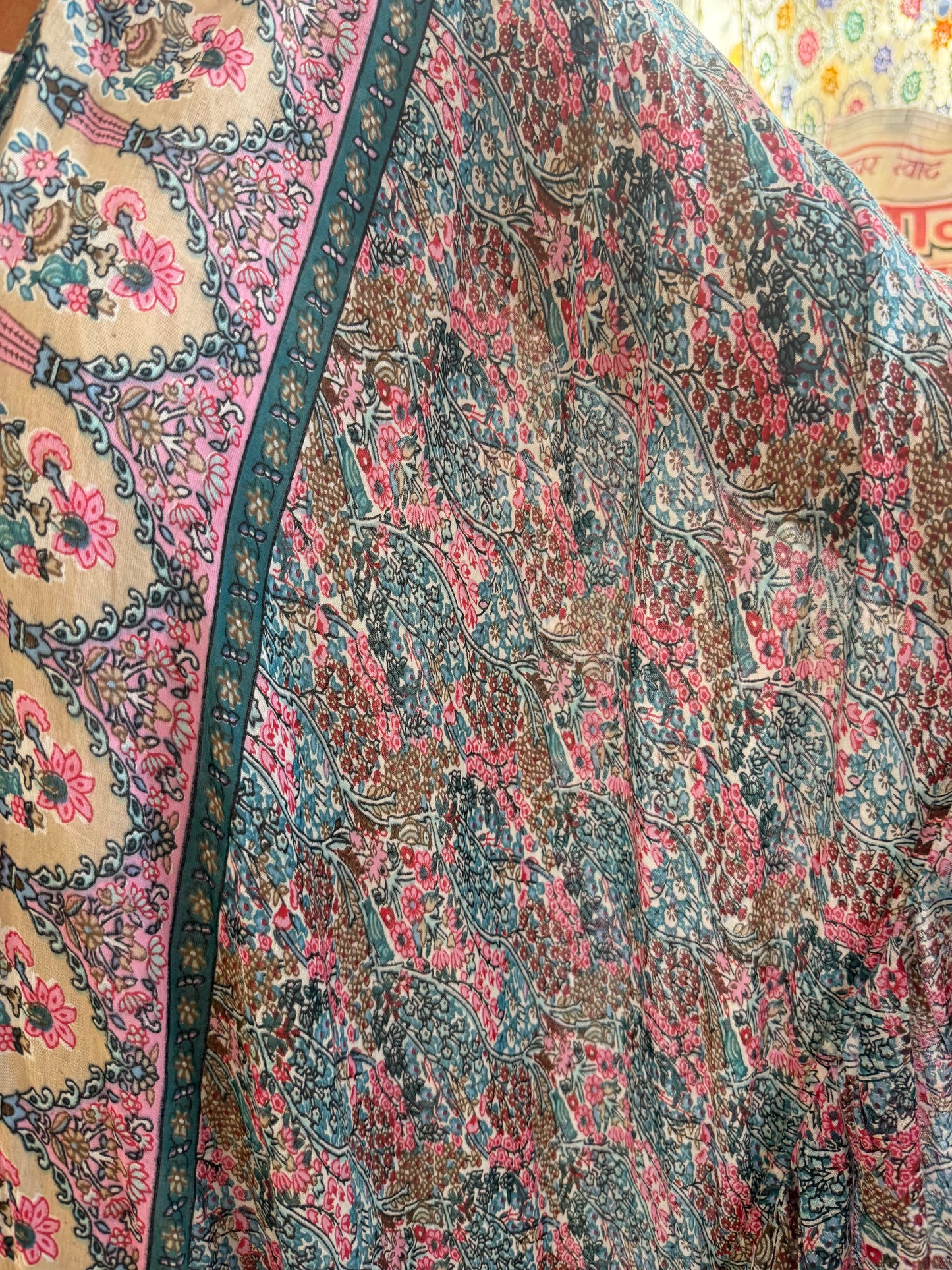 Satine Kimono Blue and Pink