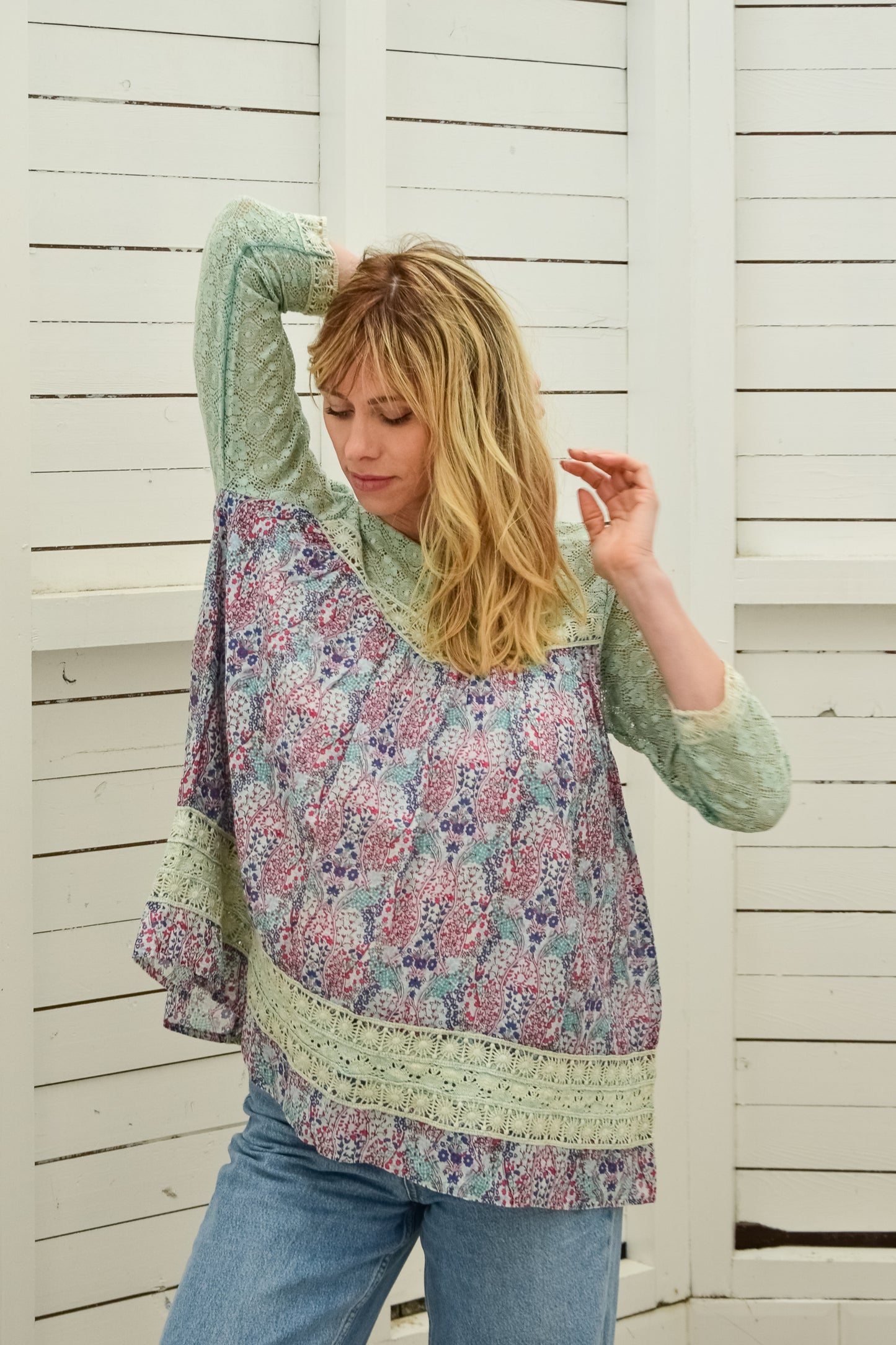 Angel Tunique 3/4 Sleeves Vintage Print