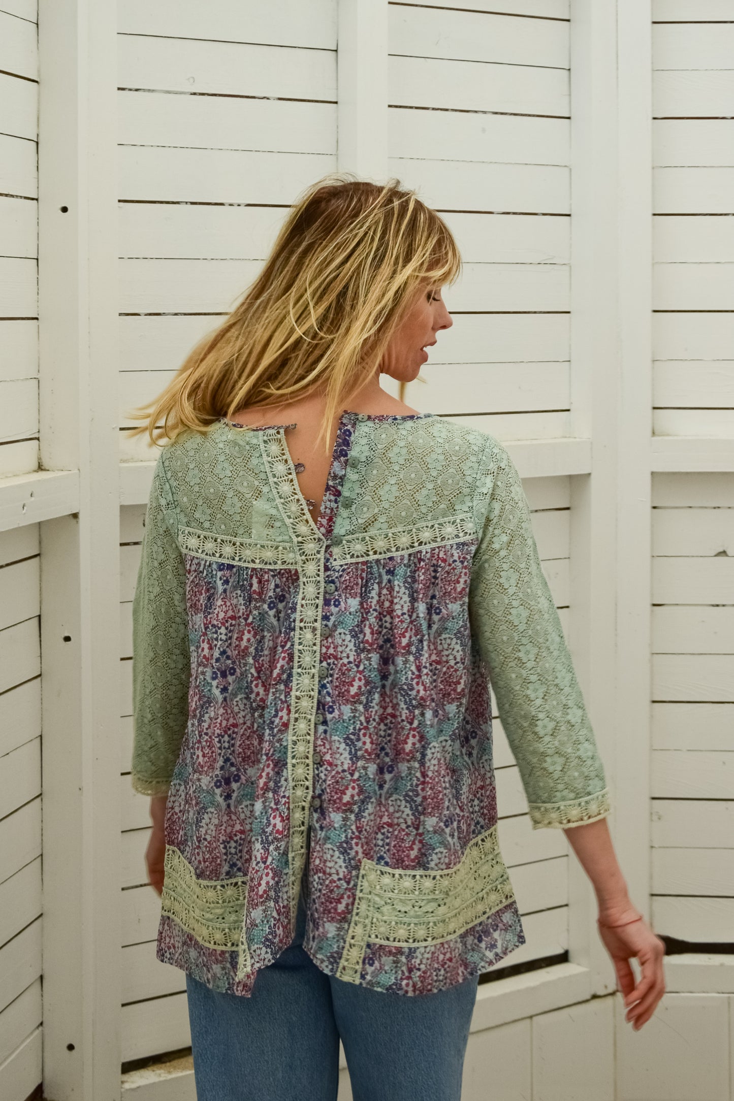 Angel Tunique 3/4 Sleeves Vintage Print