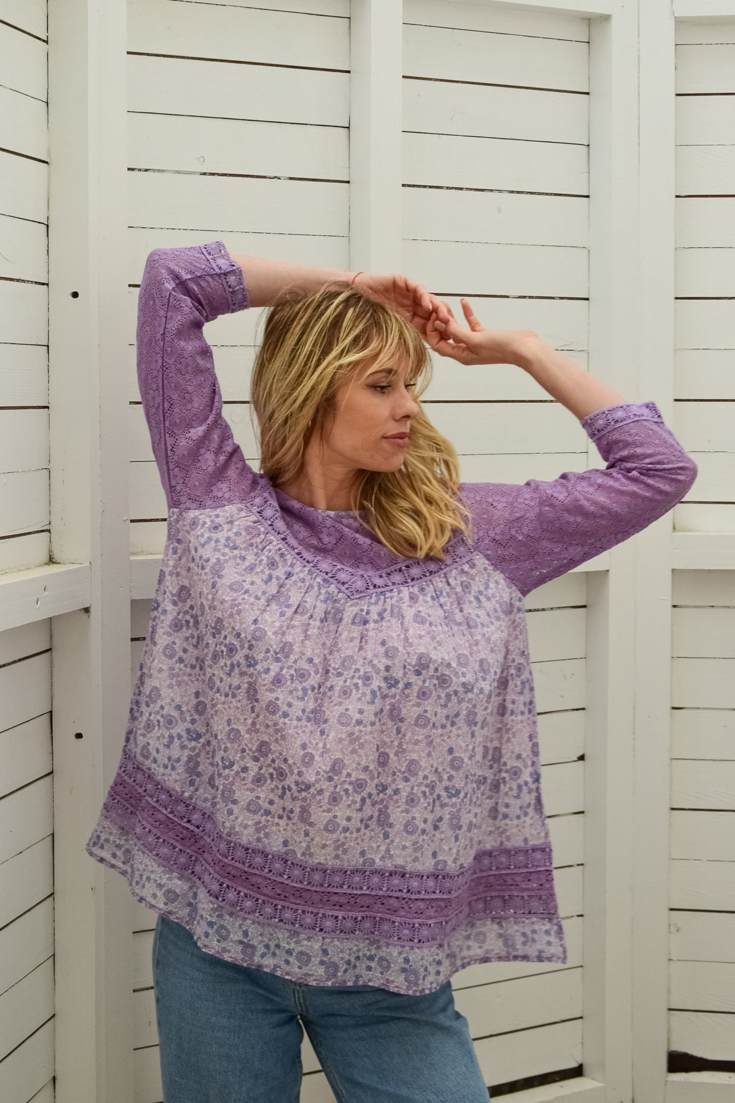 Angel Tunique 3/4 Sleeves Vintage Print