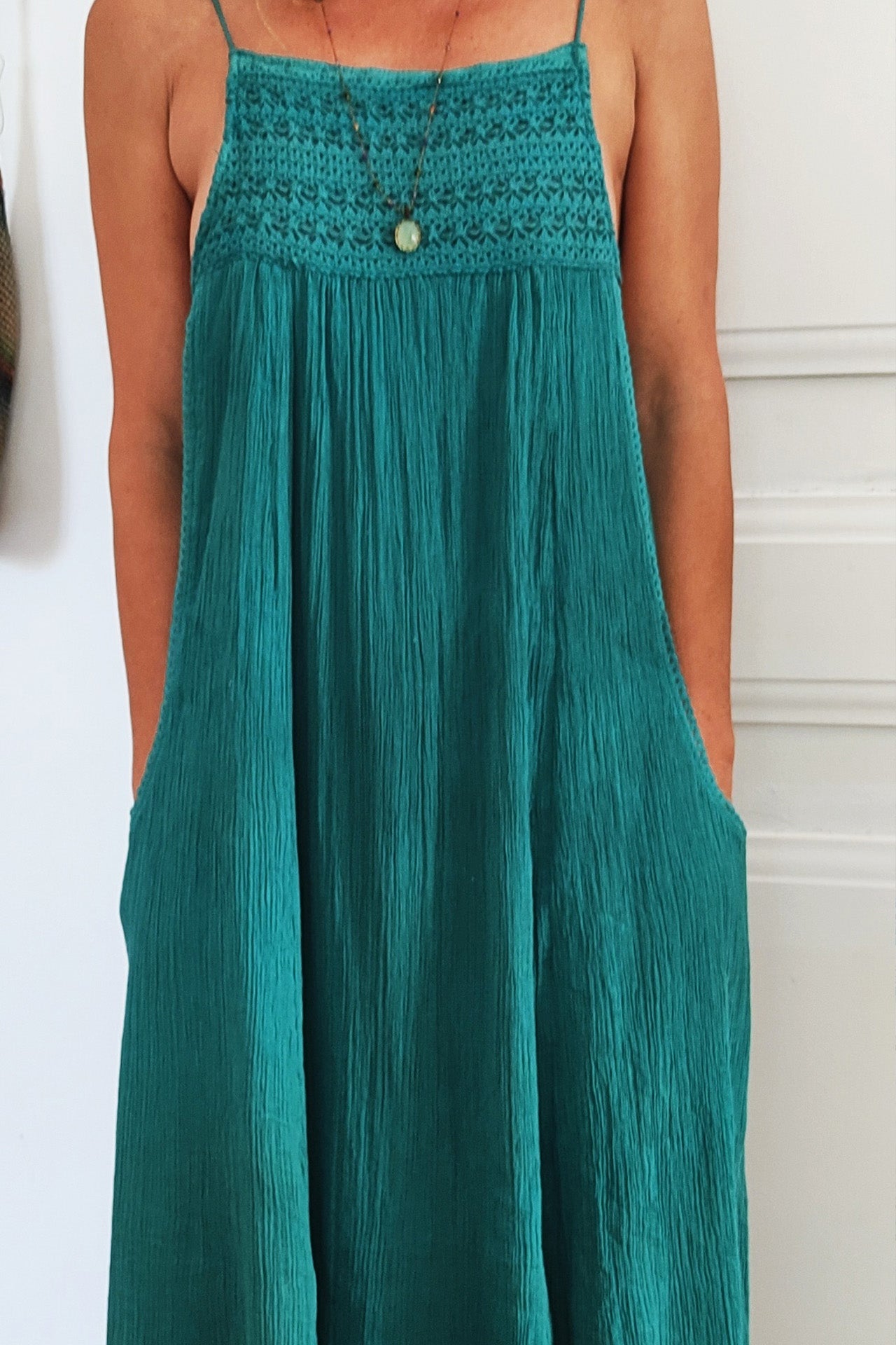 Camelia Long Dress with Crochet