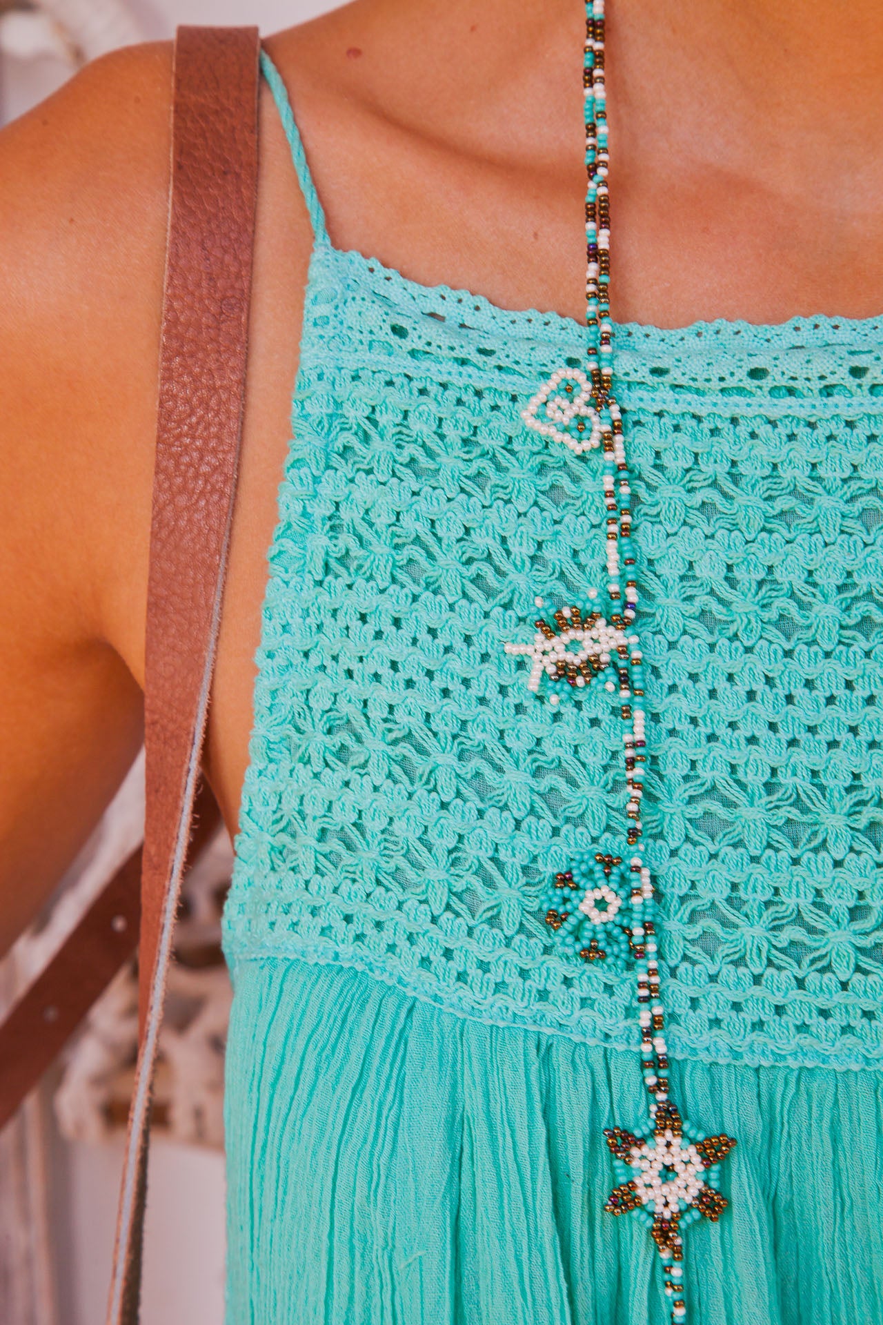 Camelia long Dress - Tie & Dye Aqua