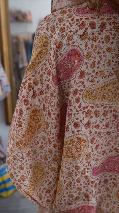 ROBE JABOT SOIE LIGHT PINK