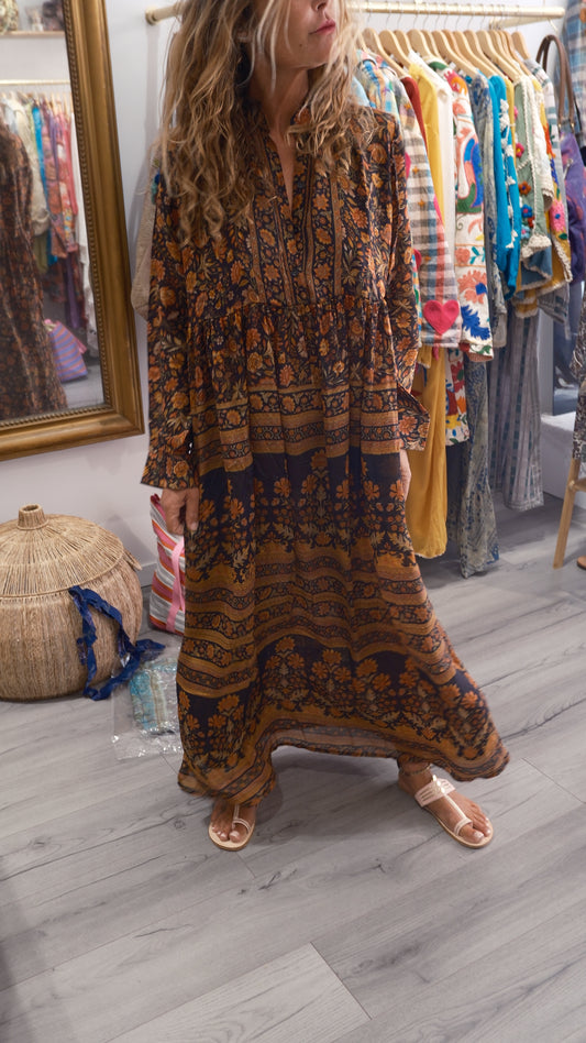 ROBE VERO BLACK & BROWN