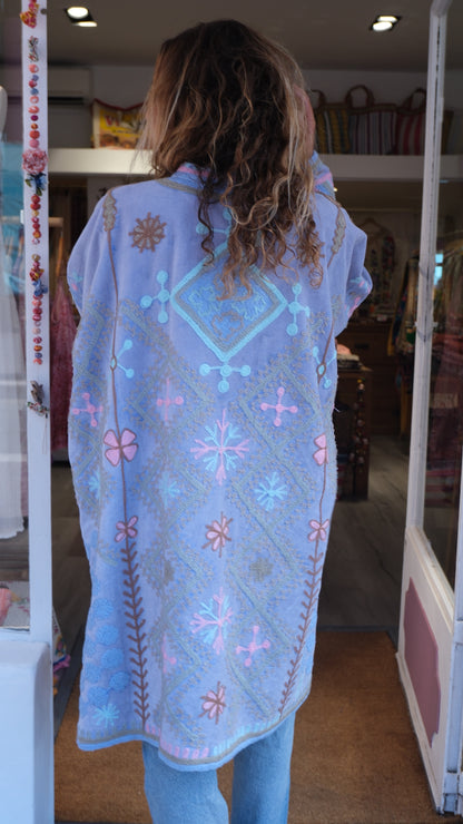 VESTE LONGUE LIGHT BLUE