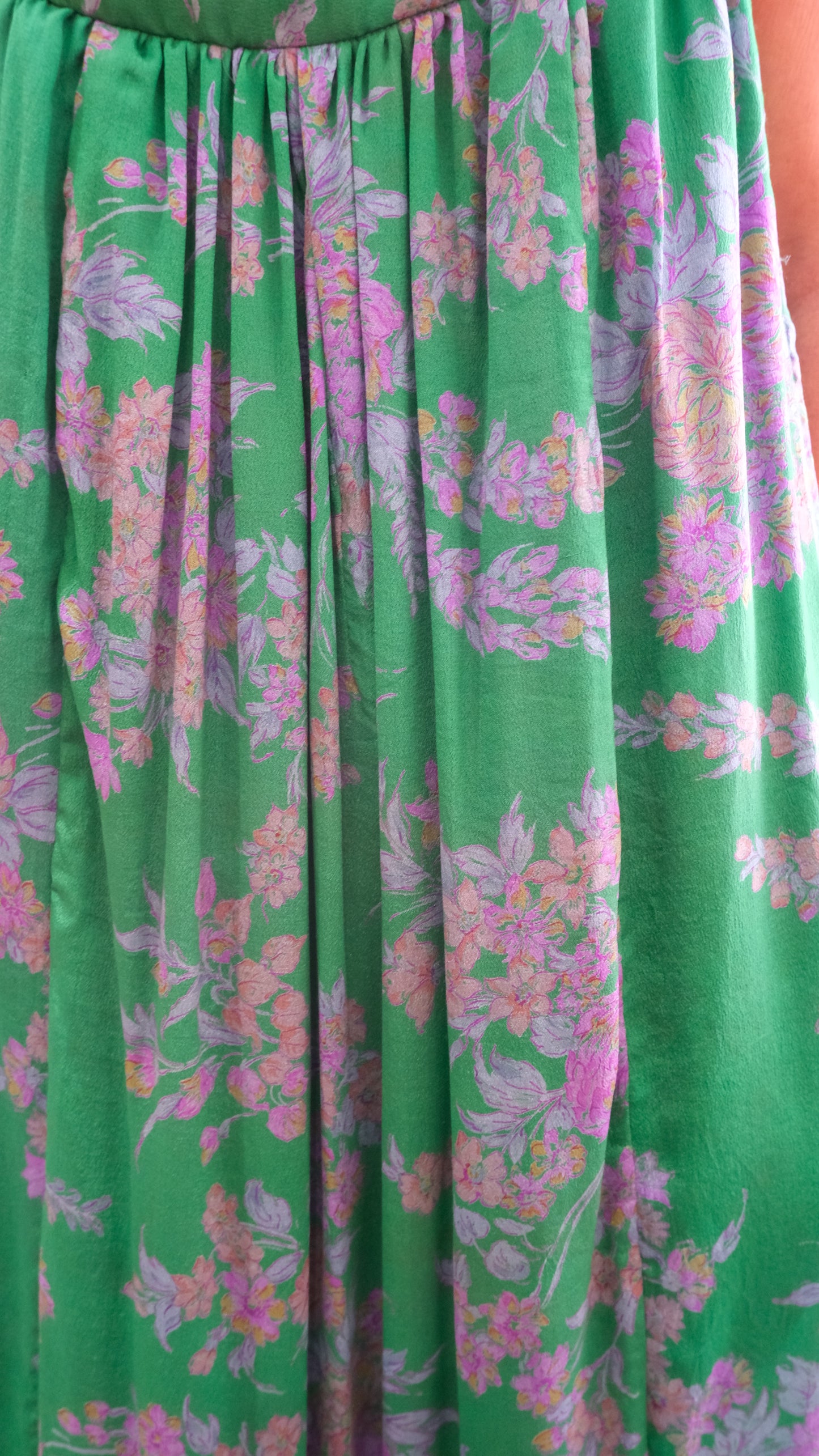 ROBE CAMELIA SILK GREEN