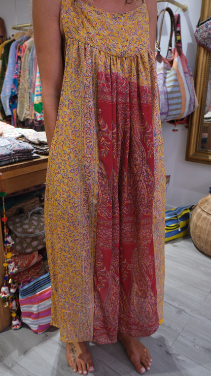 ROBE CAMELIA YELLOW AND RED