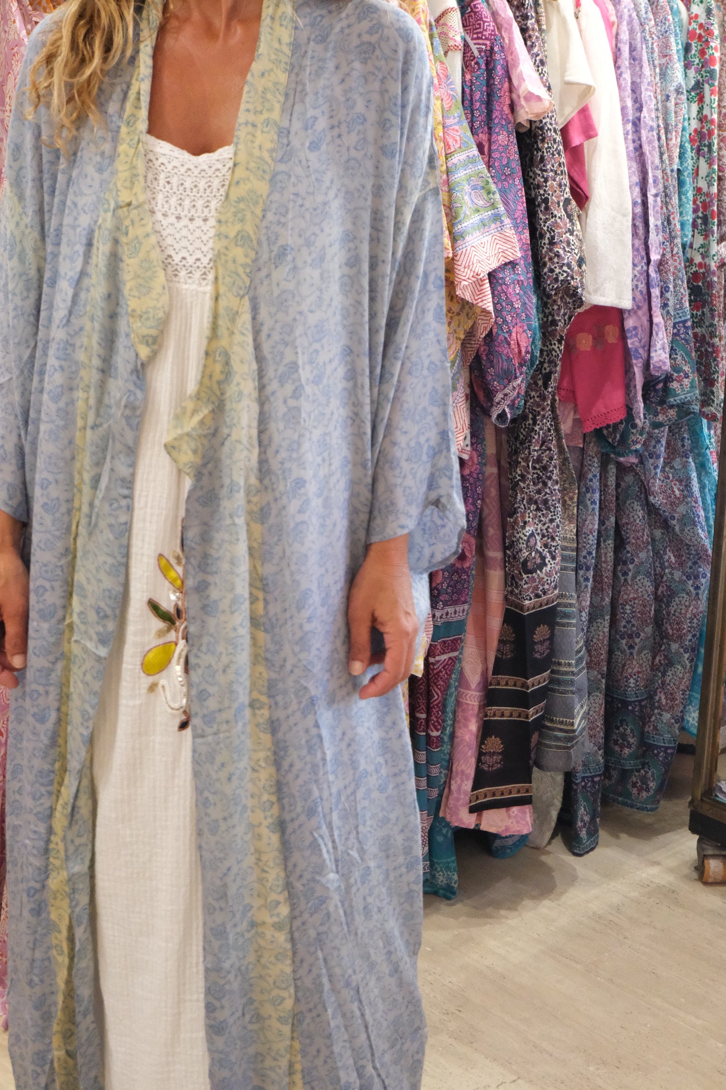 Kimono Silk Light Blue