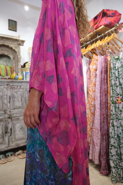 Kimono Silk Pink and Green