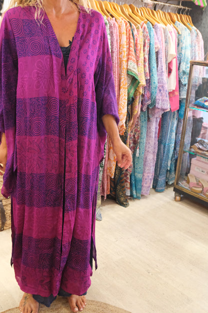 Kimono Silk Pink and Blue