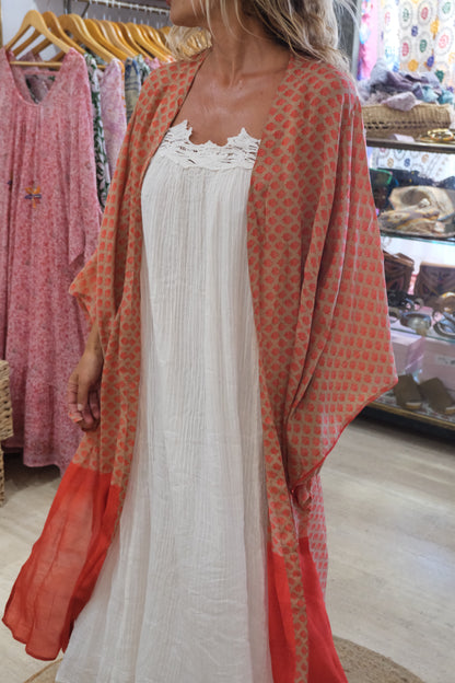 Kimono Orange and Beige