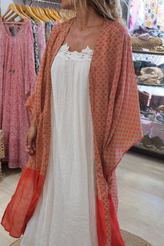 Kimono Orange and Beige