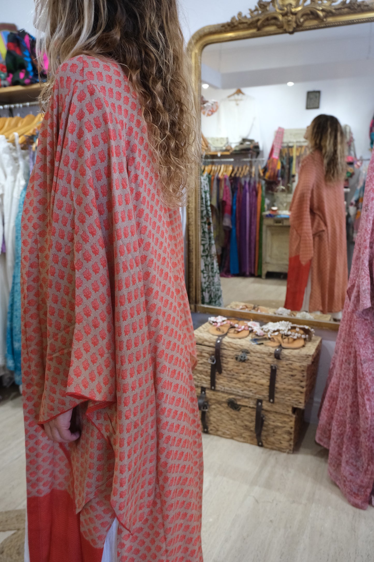 Kimono Orange and Beige