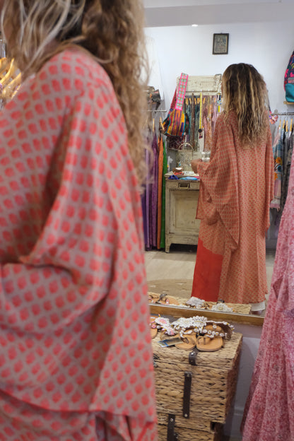 Kimono Orange and Beige