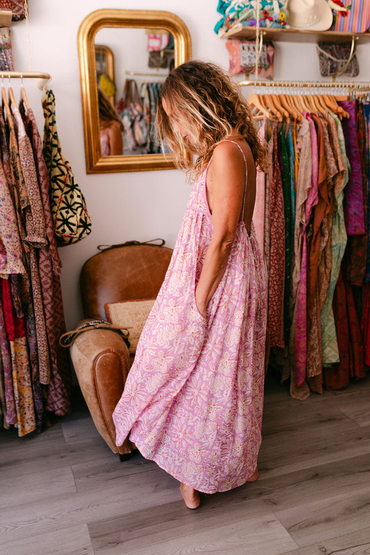 CAMELIA LILA PRINT WITH EMBROIDERY