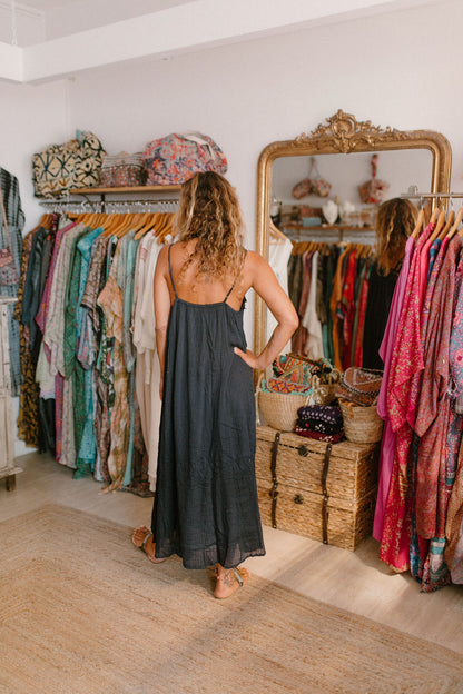 Ambre Long Dress Coal