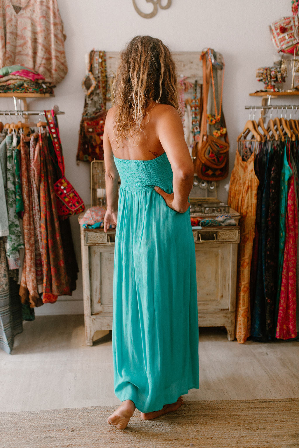Agate Long Dress Embroidered