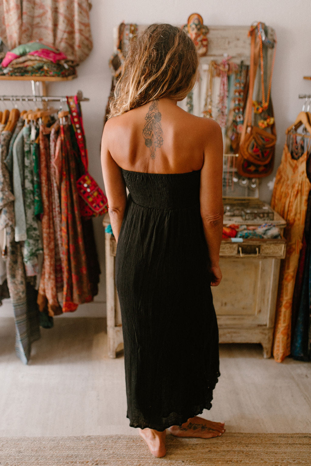 Agate Long Dress Embroidered