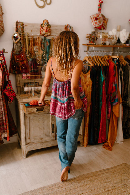 Ambre Top Vintage Print