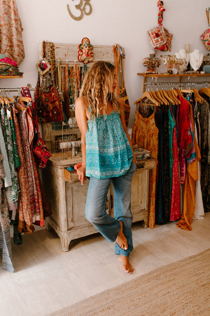 Ambre Top Vintage Print