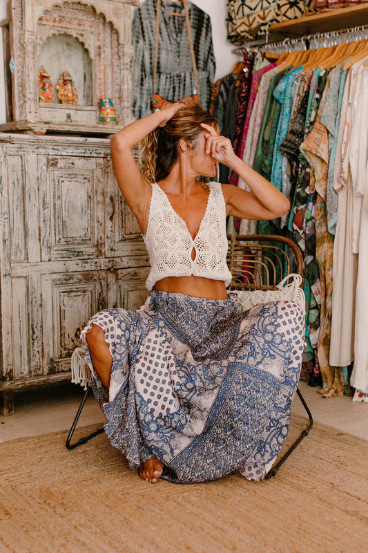 Perrine Silk Skirt