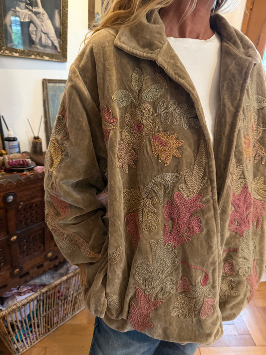 VESTE BRODERIES BEIGE