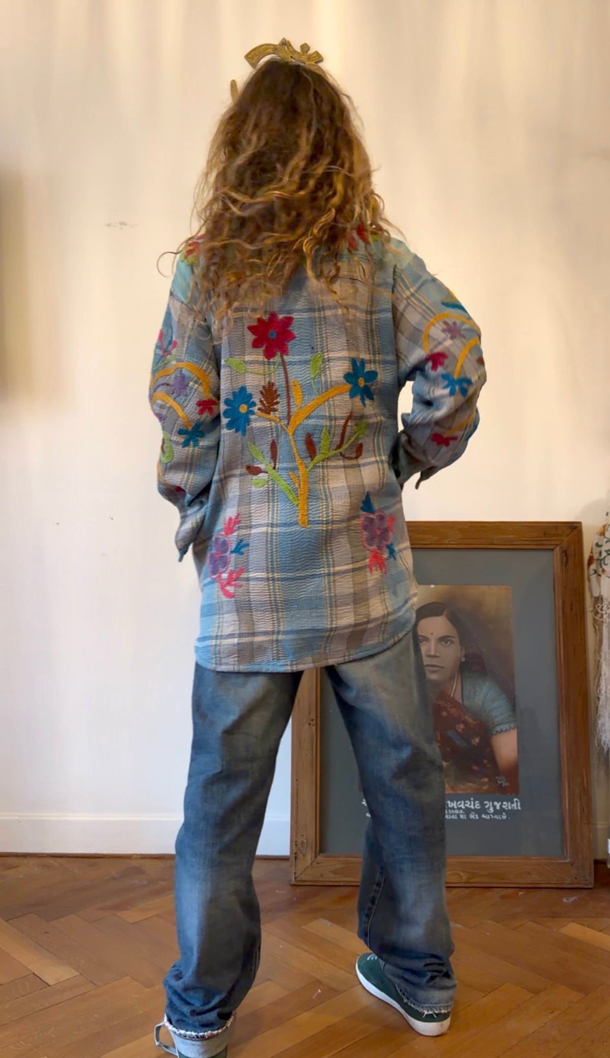 VESTE KANTHA BRODEE BLEU PASTEL