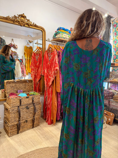 Silk Dress Green