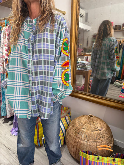 CHEMISE RAYÉE GREEN