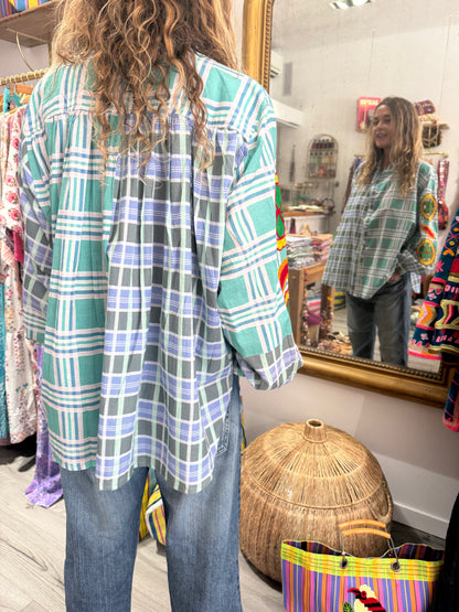CHEMISE RAYÉE GREEN