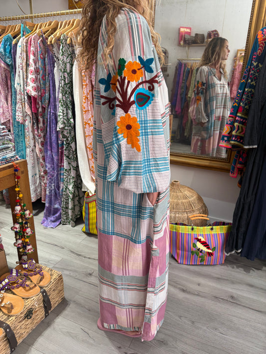ROBE LONGUE RAYÉE PINK