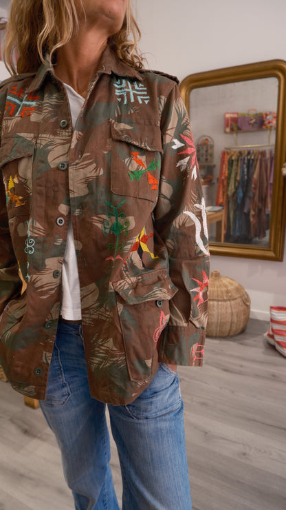 VESTE MILITAIRE BRODEE