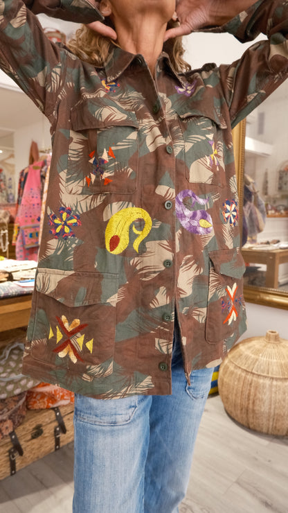 VESTE MILITAIRE BRODEE 4