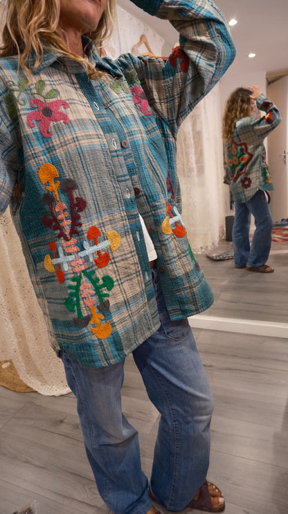 VESTE KANTHA BRODEE GREEN