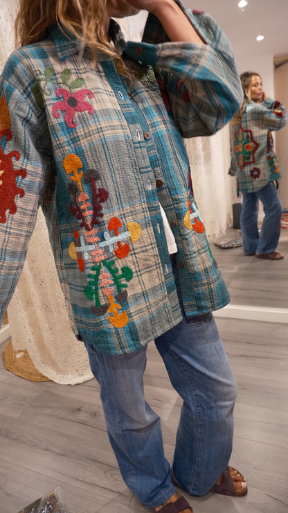 VESTE KANTHA BRODEE GREEN