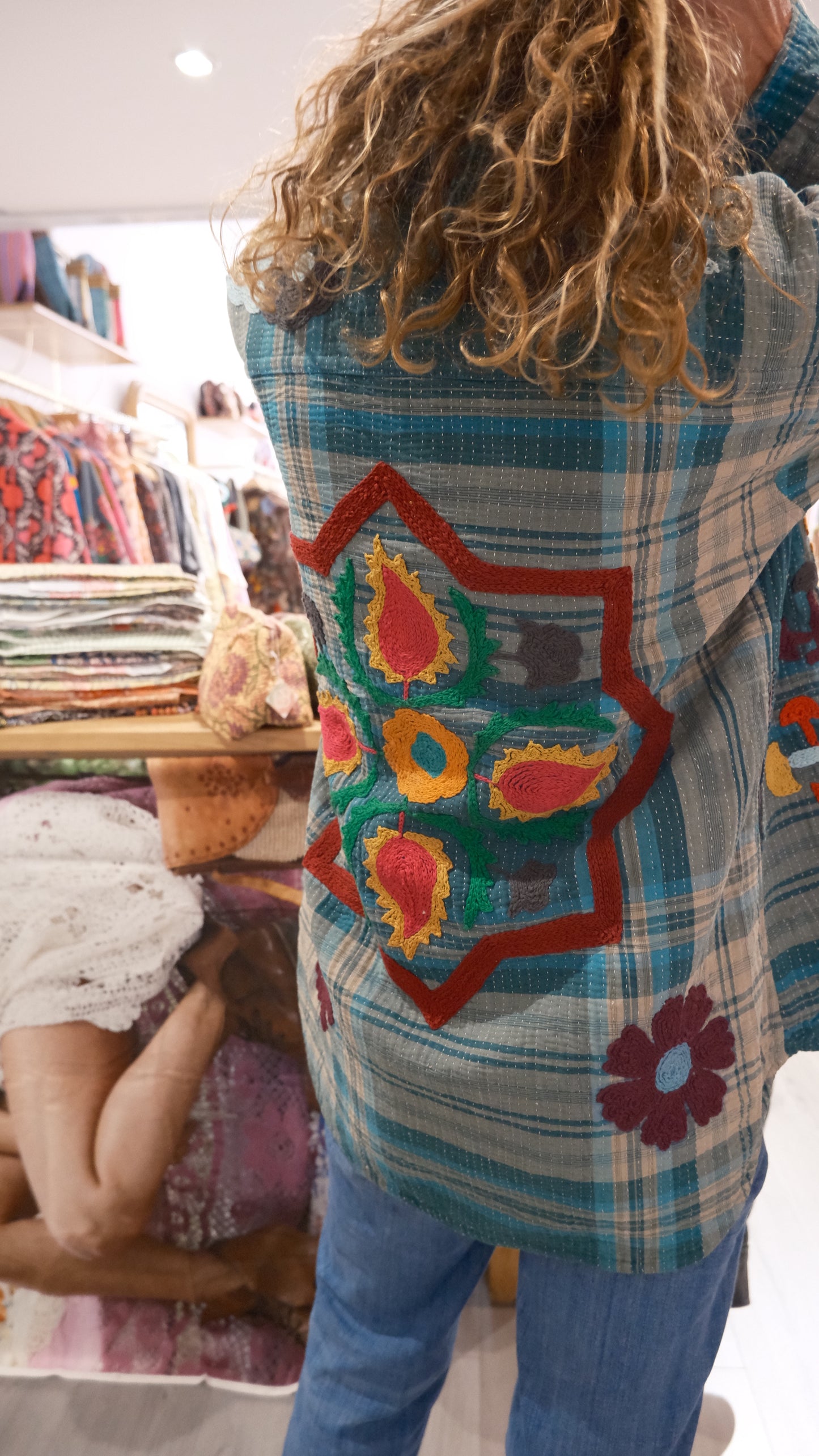 VESTE KANTHA BRODEE GREEN