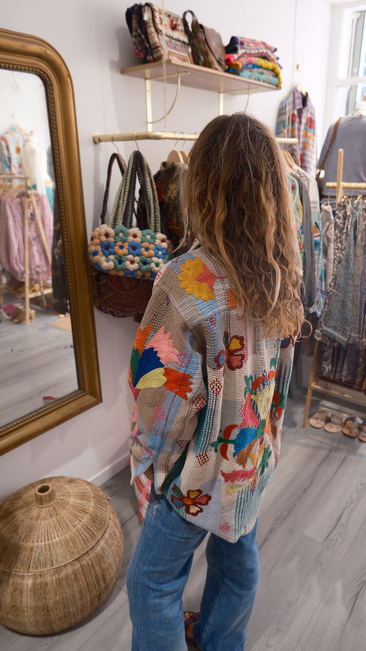 VESTE KANTHA BRODEE ECRU