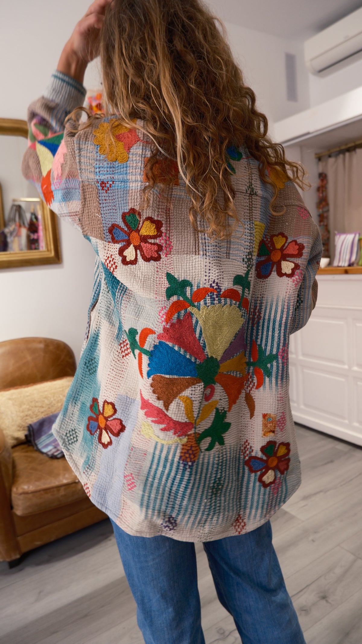 VESTE KANTHA BRODEE ECRU