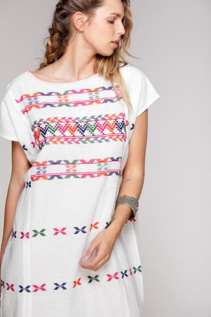 Wipil Embroidered Mexican Dress
