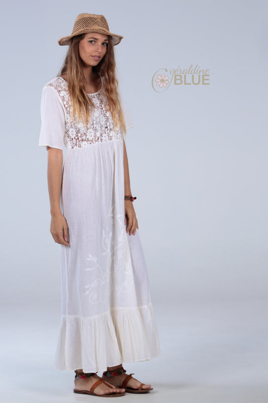 LUCY Dress with crochet - Boho style