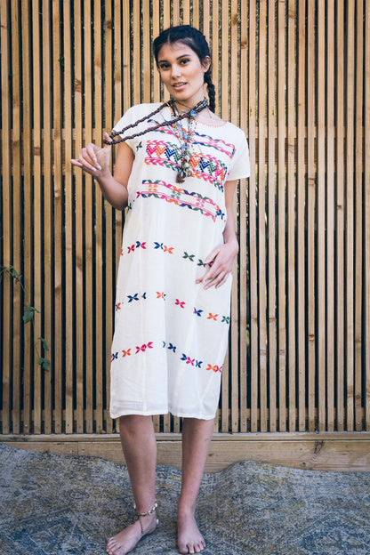 Wipil Embroidered Mexican Dress